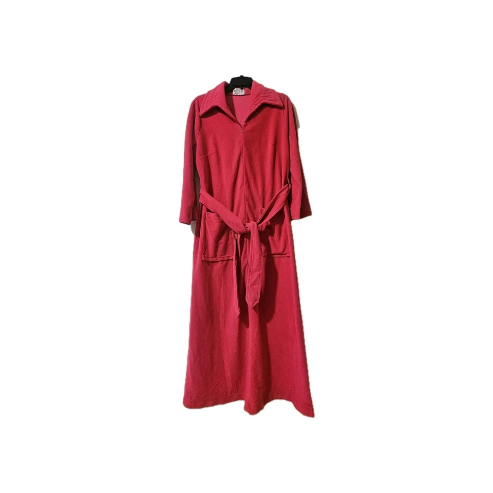 复古 20 世纪 70 年代 Van Raalte At Home Wear 浴袍 Duster Hostess 粉色 12 Housecoat — 第 2/4 张图片