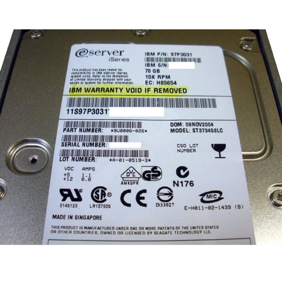IBM 4327-9406 Hard Drive 4327 70GB 15K SCSI 3.5in - Image 2 of 3