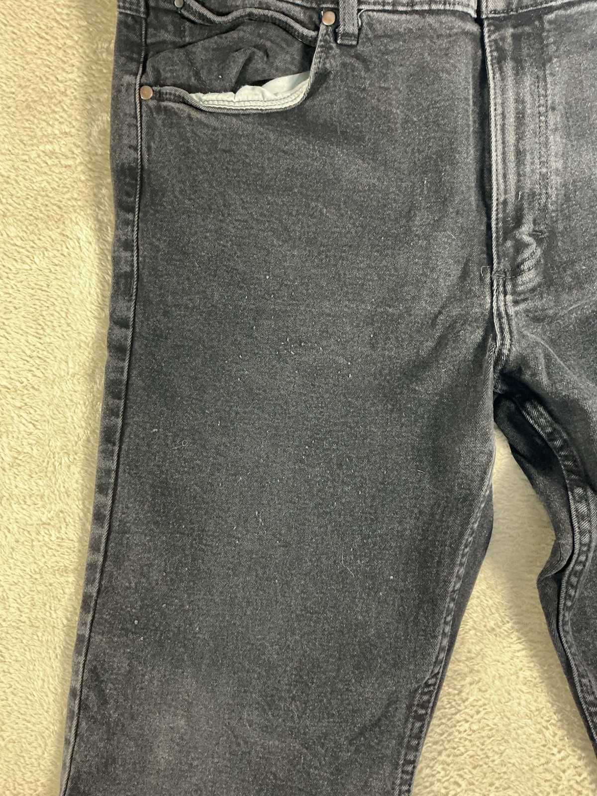 Mens Wrangler Denim Jeans Black W38 image 3