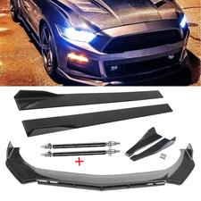 For Ford Mustang Gt Carbon Fiber Front Bumper Lip Splitters Side Skirt Body Kit For Ford Mustang Gt Carbon Fiber Front Bumper Lip Splitters Side Skirt Body Kit