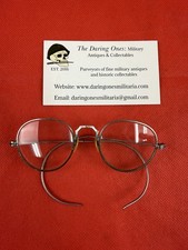 Antique Wire Rimmed Glasses Set In 10K White Gold Edwardian Art Deco