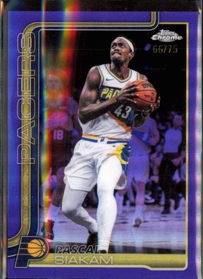 2025-26 Topps Chrome Update Basketball #27 Pascal Siakam True Purple /75