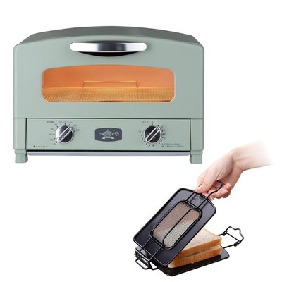 Aladdin AET-GS13D Green Graphite Toaster 2 Slice Hot Sandwich Set New