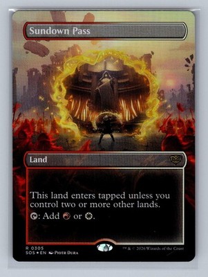 Sundown Pass (Borderless) 305 Foil Secrets of Strixhaven Magic: The GatheringLP