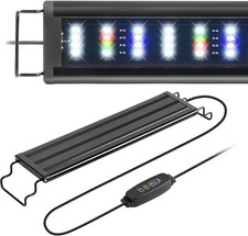 LED Aquarium Light W/ Timer 12-16 Inch Fish Tank Brightness Adjustable Full