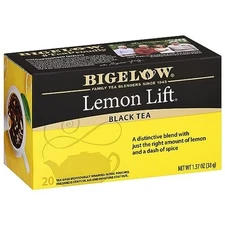 Bigelow Lemon Lift Black Tea Bags 20-Count Box (Pack of 6), Caffeinated Black