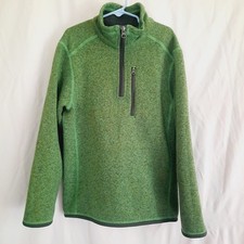 Patagonia Youth Medium Better Sweater Worn Wear 1/4 Zip Green Longsleeve