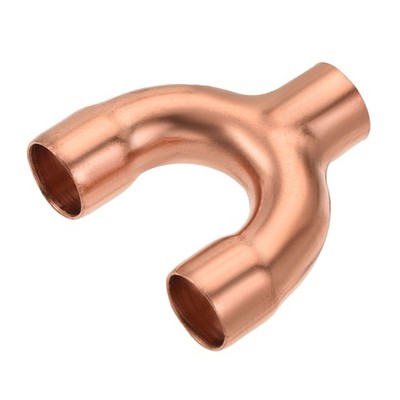 Tee Y Type Copper Fitting Welding Joint 3/8 Inch ID for HVAC Air Conditioner