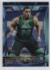2015 Topps Chrome Rookies Hot Box Blue Diamond Refractor Carl Davis #195 k5g