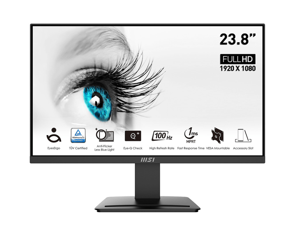MSI PRO MP2412 23.8"" Widescreen VA LED Black Monitor 1920x1080/1ms/HDMI/Display