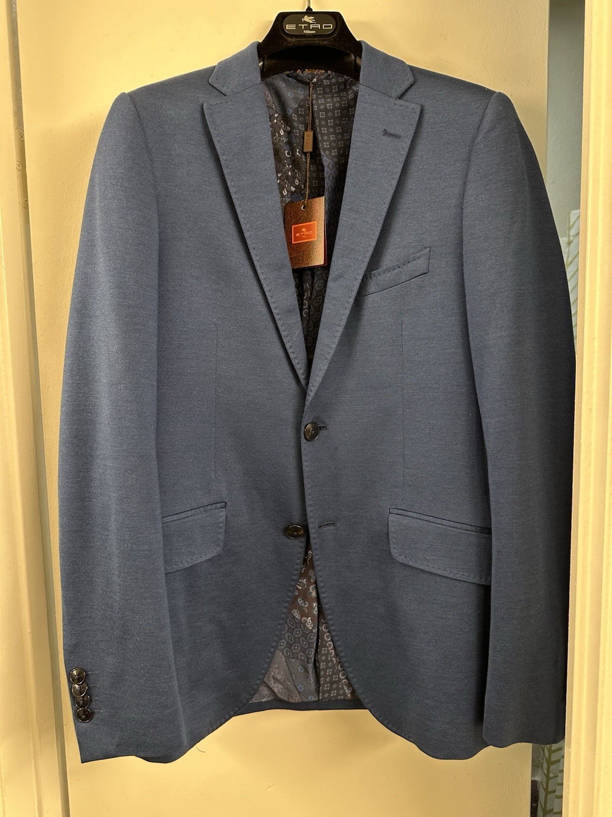 NWT $2270 Etro Mens Cashmere Silk blended Blue Sport Coat Blazer 48 medium 38 image 3