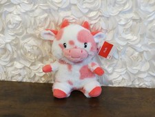 NWT Way to Celebrate Valentines Day Pink Cow Plush Strawberry Milk Stuffed Toy