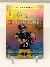 2022 CALVIN AUSTIN III #'d /10 Panini Illusions AUTO Rookie Endorsements Purple