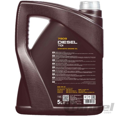 5 + 1 (6 Liter), MANNOL DIESEL TDI 5W-30 PUPME DÜSE 505.01 MOTORÖL