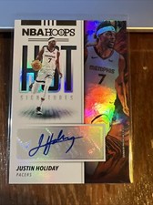 Justin Holiday 2019-20 Panini NBA Hoops Hot Signatures Auto #HS-JHD Grizzlies