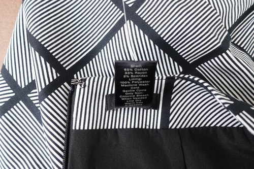 Ann Taylor Women's Size 8 Petite Black White Windowpane Classic Pencil Skirt NWT - Picture 6 of 10