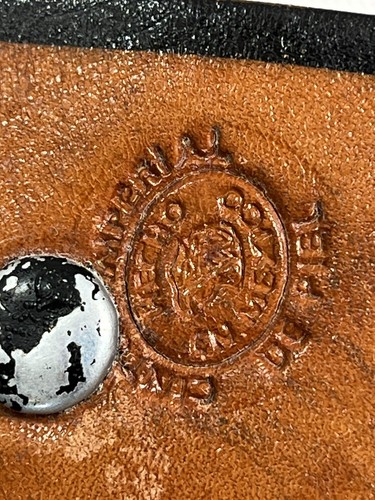Cintura in pelle di mucca taglia 36" "De Hecho En Mexico" Cowboy Eagle VTG USA ORIGINALE - Foto 16 di 22