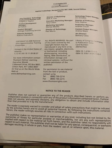 APPLIED CODEOLOGY: NAVIGATING THE NEC 2008 By Njatc - Hardcover IBEW, NECA, - 第 6/9 張圖片