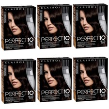 6-Pack New Clairol Nice N' Easy Perfect 10 Hair Coloring Tools, 3 Darkest Brown