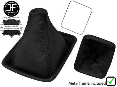 BLACK BLACK LEATHER SHIFT + METAL FRAME FOR TOYOTA JZX 100 CHASER