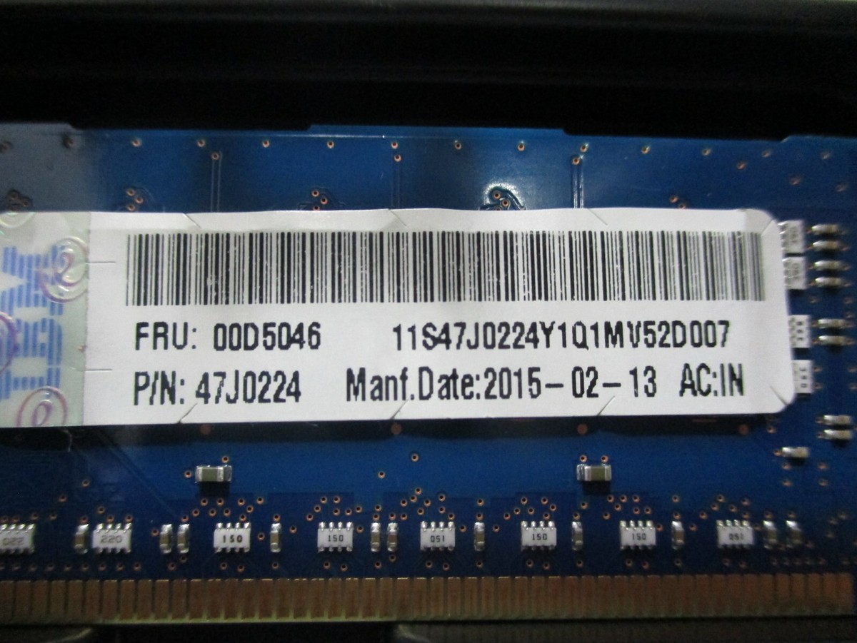 IBM 00D5046 47J0224 00D5036 8GB 2Rx8 PC3L-12800R DDR3