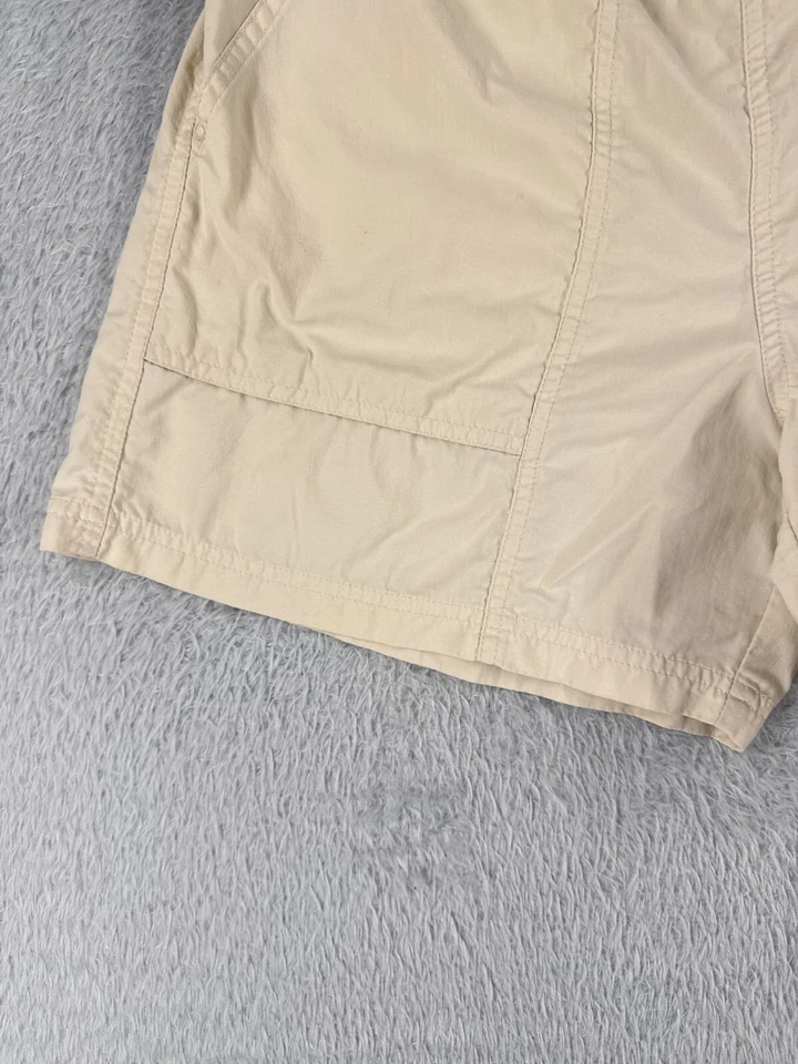 Pantalones Cortos Patagonia Mujer Pequeños Beige Marfil Cinturón Cintura Elástica Correr Gimnasio Correr Foto 3 de 4