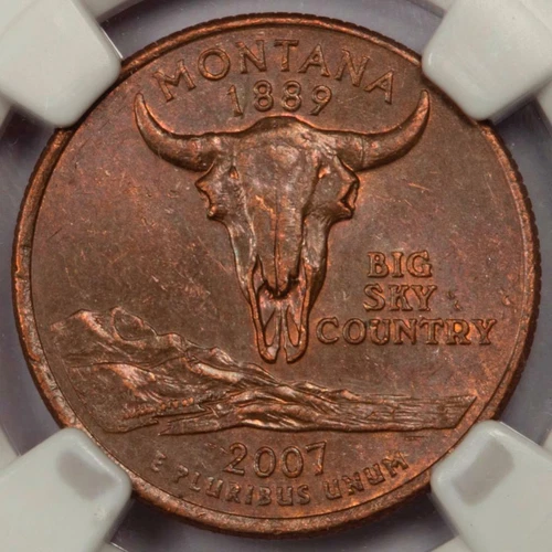 2007 D NGC AU58 Missing Clad Layer Montana Quarter Mint Error Extra Rare Date