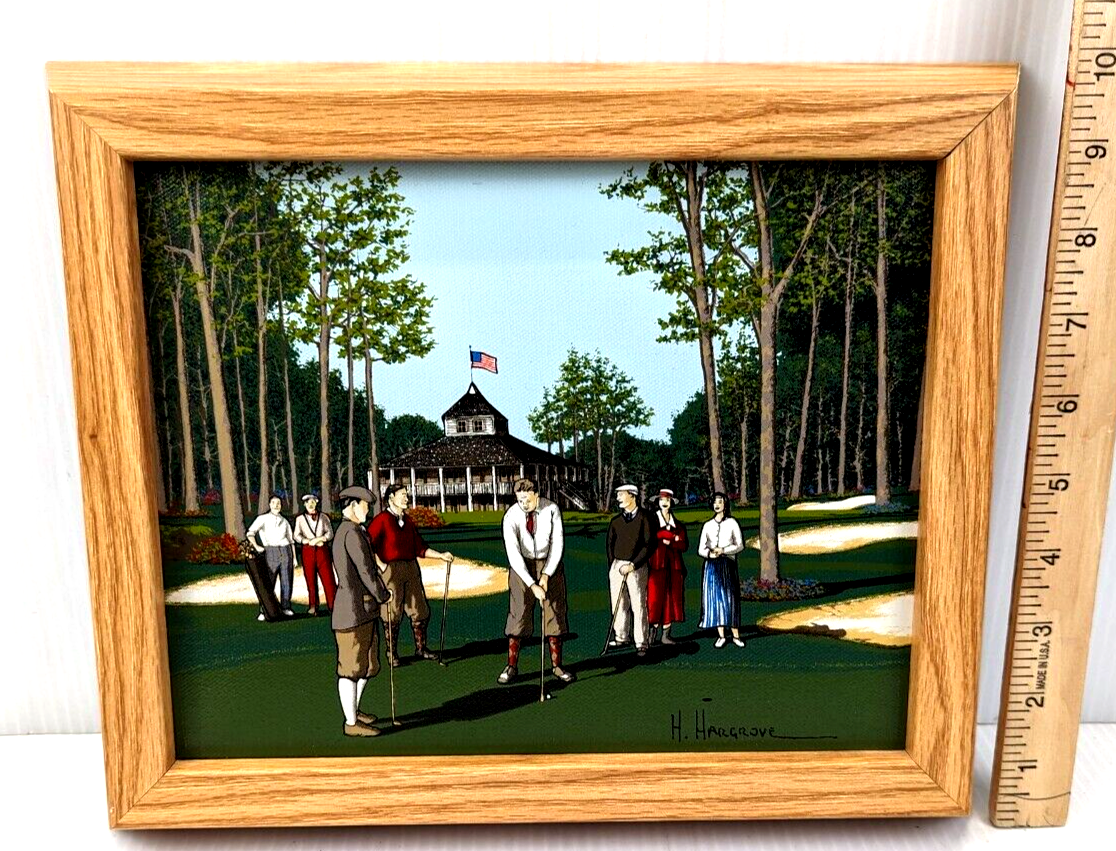 H Hargrove Augusta National Golf Oil Art Serigraph Canvas