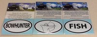 Vista Window Decals, Bowhunter, Traditional Archer, & Fish,3 For 1 Price Vista Window Decals, Bowhunter, Traditional Archer, & Fish,3 For 1 Price