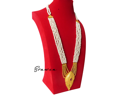 Pearl Necklace/ Moti Chandra Haar/ Indian Nepali Rani Haar