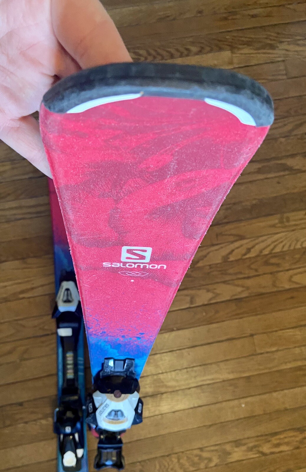 Salomon The Lux Jr. Youth Kids Downhill Skis Pink/Blue 110 CM W/ ETK 5