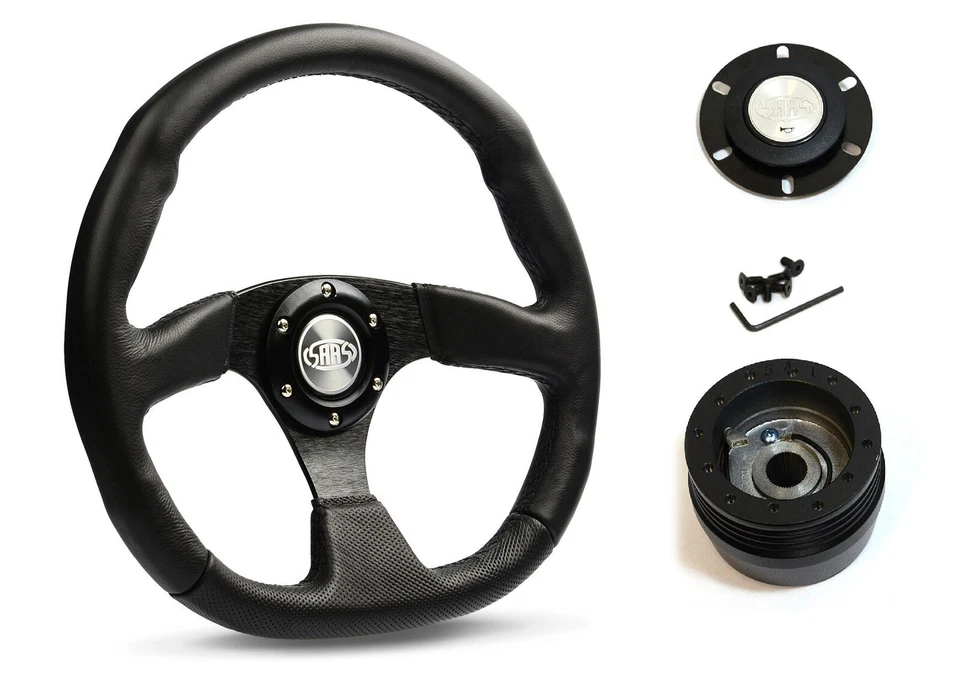 SAAS Steering Wheel D1-SWB-F & boss for Ford Falcon XF Fairmont 1984-1988