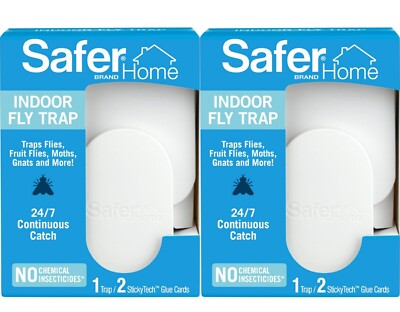 2 Safer Home SH502 Indoor Plug-In Fly Trap Flies Fruit Flies Gnats Device Refill
