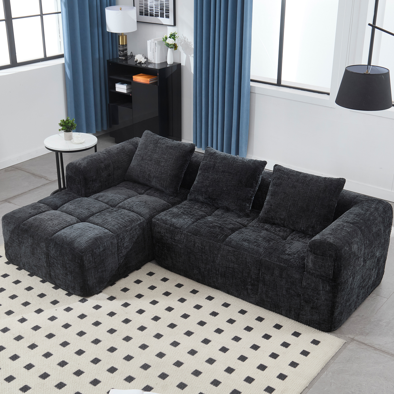98.42-inch Modular Sectional Sofa Modern L-Shaped Comfortable Design