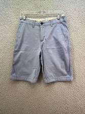 Abercrombie Kids Shorts Youth 15/16 Blue Flat Front Cotton Dressy School Party