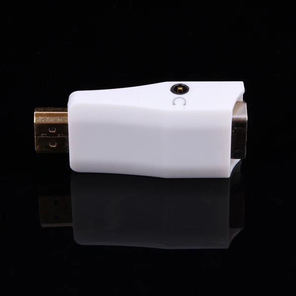 1080P HDMI Male to VGA Analog Female HDTV Video Audio Output Converter Adapter - Image 4 of 4