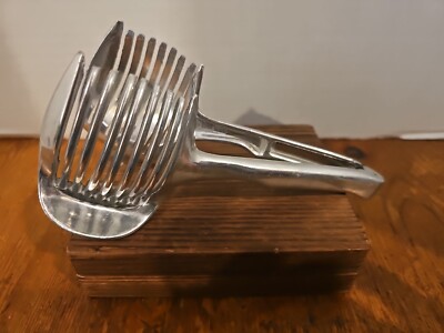 Vintage Egg Tomato Tongs Taiwan With Locking Mechanism aluminum