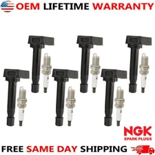 6pcs Ignition Coil and Iridium Spark Plug Kit For 2001-2010 Honda Odyssey 3.5L
