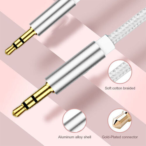Cable auxiliar de 3,5 mm conector cable de audio macho a macho 3,5 mm auxiliar para plomo estéreo de automóvil - Imagen 4 de 22
