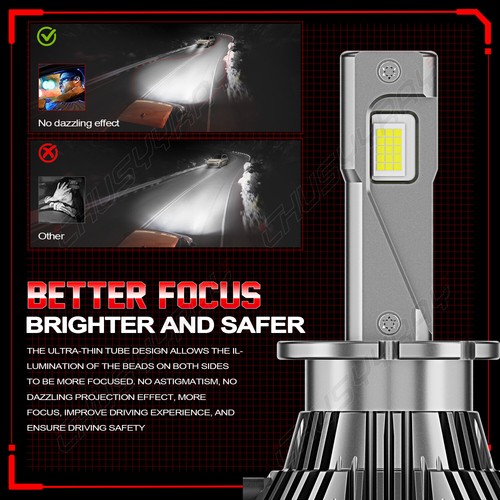 2024 D2S D2R HID to LED Headlight Bulbs Conversion Kit 11000LM 100W Cold White - 第 9/12 張圖片