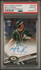 2017 Topps Chrome Matt Olson Rookie Auto PSA 10