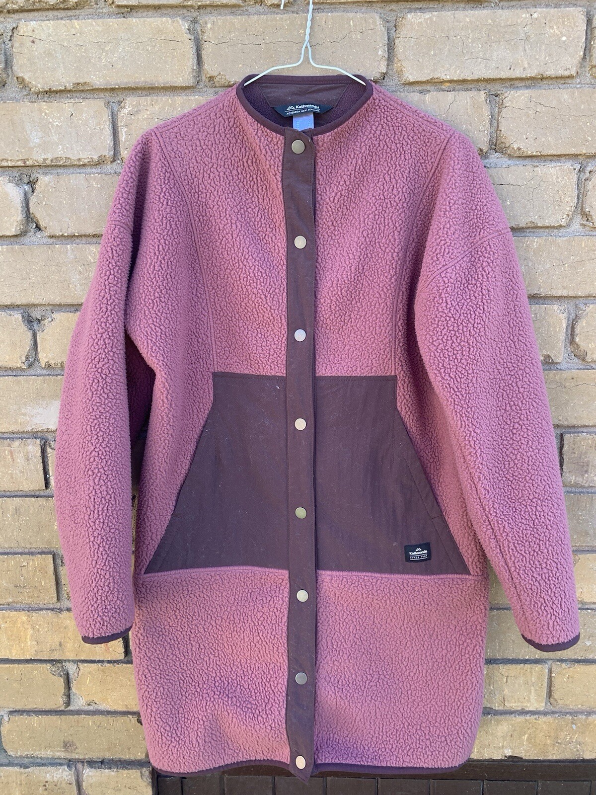 Women's KATHMANDU Co-Z High Pile Longline Coat Jacket Size 8 VERY RARE RRP $359! image 7