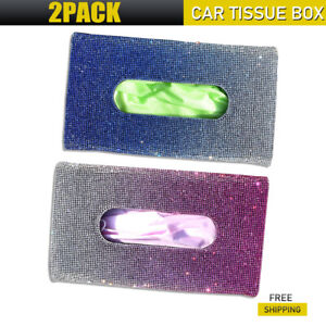 Car Sun Visor Tissue Box Holder PU Leather Paper Napkin Cover Hold Auto Styling