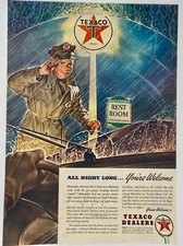 Original 1941 Texaco Ad: All Night Long