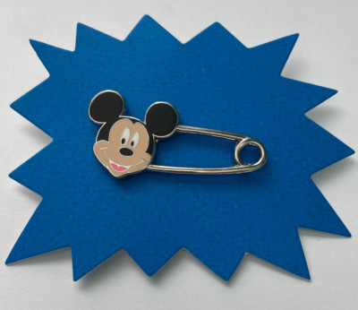 Disney Pin. Mickey Mouse Face on a Safety Pin. First Release. Very Nice.