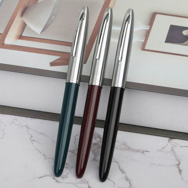 3 Color Hero 329-2 Metal China Fountain Pen Smooth Fine 0.5mm Nibs Writing Gifts