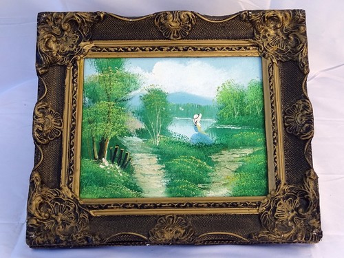 Konvolut Gemälde Landschaft Malerei Öl auf Leinwand Holzrahmen (372) Sammler - Bild 2 von 10
