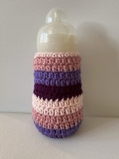 ręcznie szydełkowany pokrowiec na butelkę dla niemowląt tommee tippee dr brązowy MAM Nuk Phillips avent