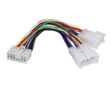 For Toyota 12Pin One Male To Two Female Y Harness Radio Navigation