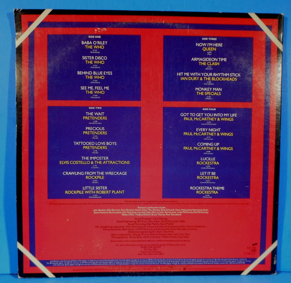 CONCERT FOR KAMPUCHEA 2XLP 1981 WHO WINGS QUEEN CLASH GREAT CONDITION VG++/VG+!! - Image 2 of 4